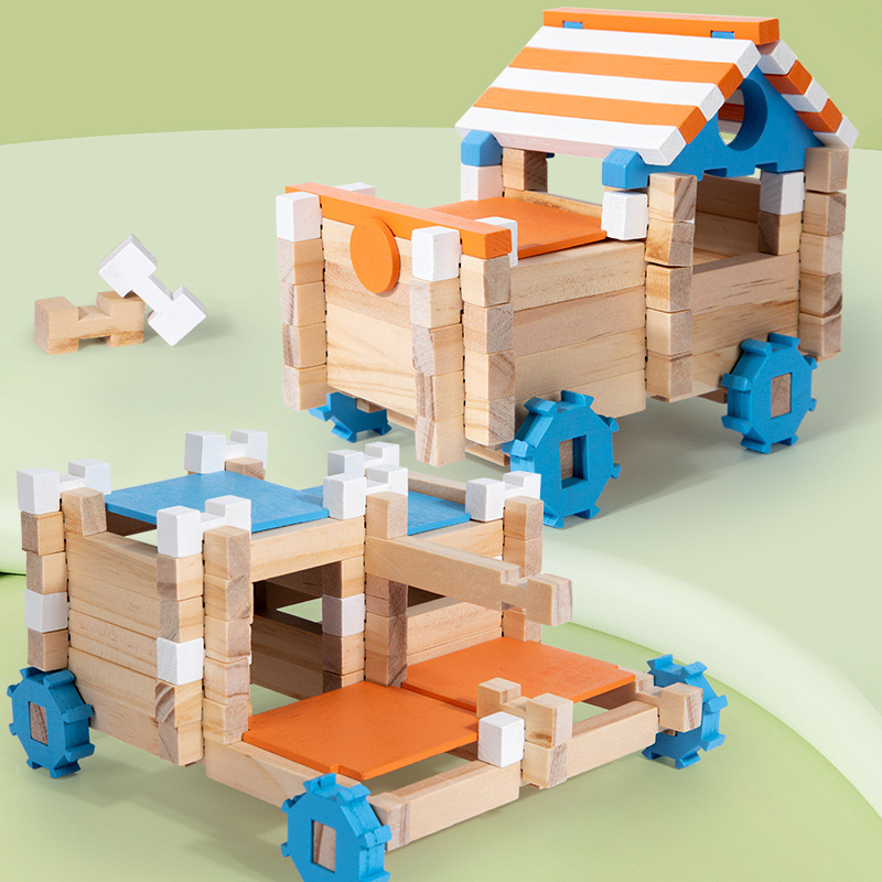 Bloques de construcción de mortaja y espiga Luban de madera para niños, estructura de edificio, construcción arbitraria, interacción creativa entre padres e hijos, juguetes educativos de bricolaje
