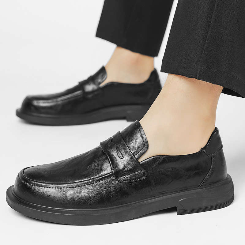 Japón de cuero de negocios zapatos de cuero, cordones de punta para hombre, zapatos de boda de tres juntas, zapatos Oxford, jóvenes británicos