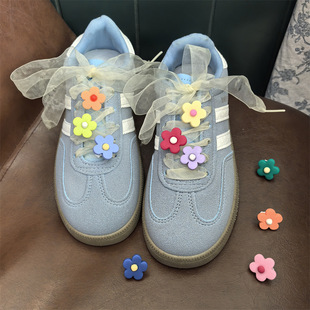 New Cartoon Candy-Colored Hyuna Flower Shoe Buckle Shoes, Decorative Small Flower Accessories Dopamine Girly Heart