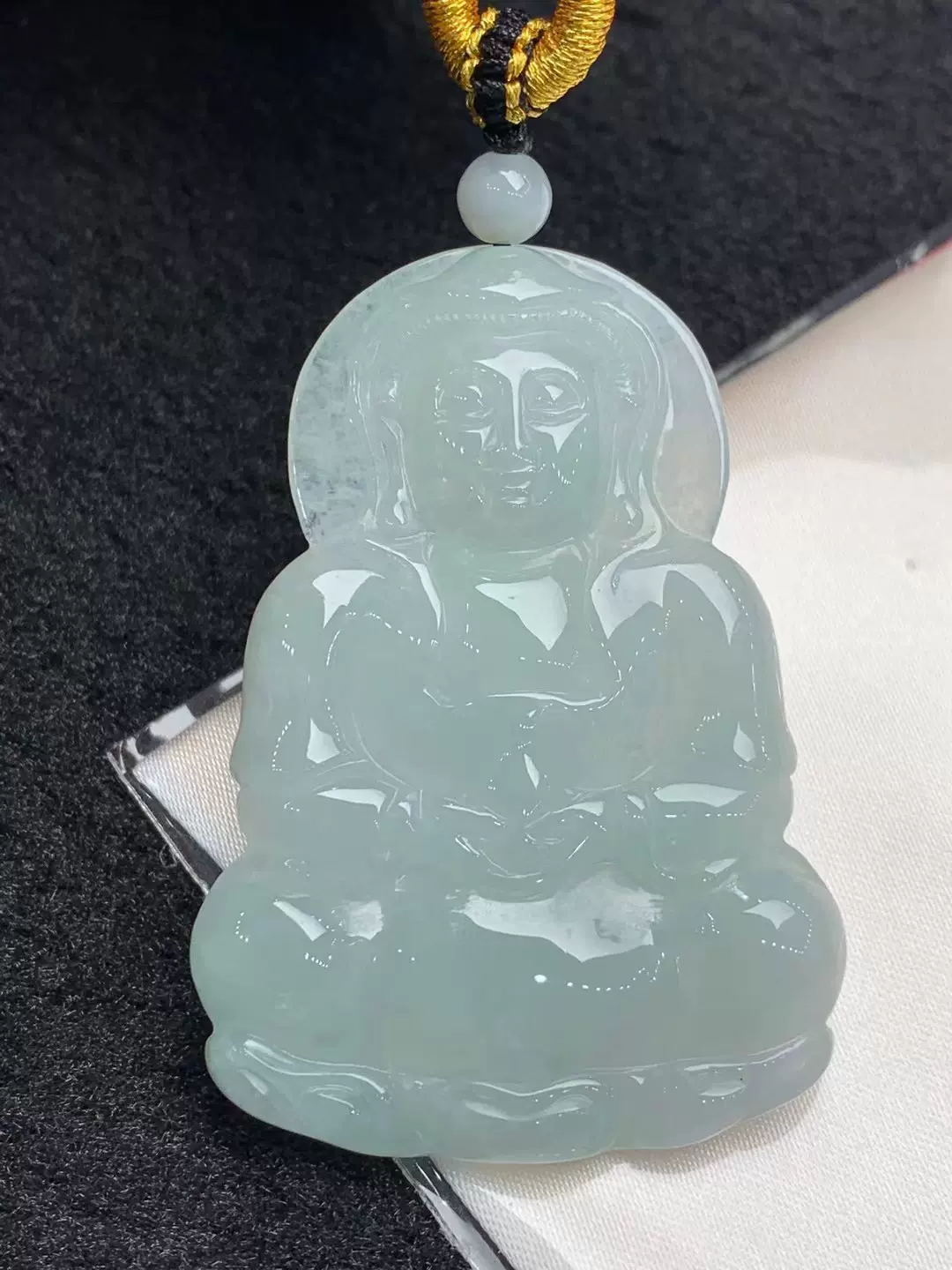 天然缅甸翡翠观音吊坠项链玉石A货玉观音男大款翡翠玉佩玉坠批发