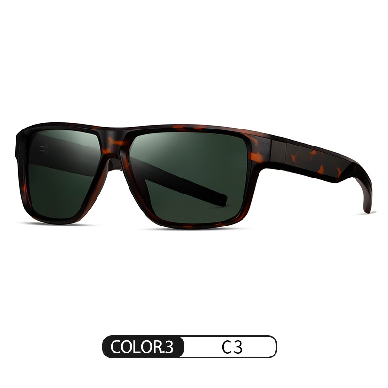 Nuevas gafas de sol polarizadas S16104 tendencia de moda Gafas de sol de montura cuadrada para hombres Gafas de sol de pesca con protección solar al aire libre