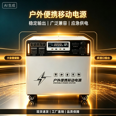 Outdoor portable power station, 220V, large capacity, suitable for camping, road trips, live streaming, and outdoor stalls, 4000W