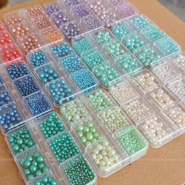 Three dimensional mixed nail decoration pearl