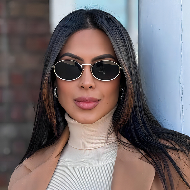 45g Weight Full Frame Glasses Structure Sunglasses Classification PC, UV400 Protection Lens Material Oval Frame Glasses Style Outdoor, Travel Occasion Solid Color Pattern Unisex Gender Streetwear Style Streetwear Solid Color PC UV400 Protection Oval Frame Full Frame Women's Sunglasses 1