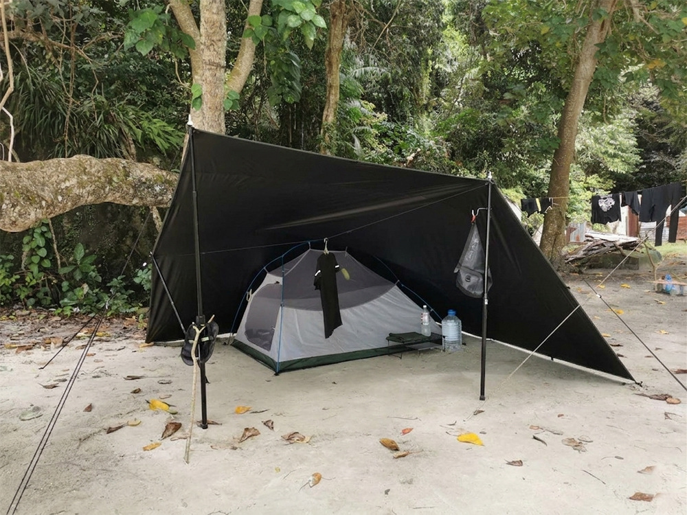 Suv Side Tent, Car Side Canopy, Suction Cup No-Drill Car Sunshade, Rainproof and Sunproof for Self-Driving Camping