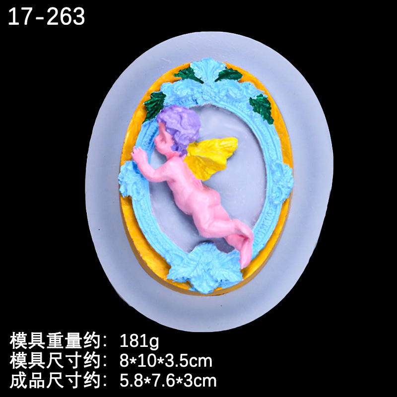 Ángel de la historieta bebé fondant molde silicona DIY chocolate mousse decorativo arcilla epoxi cerámica suave en stock lote