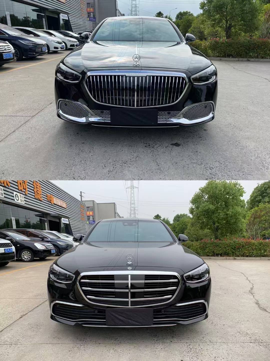 Suitable for 21-25 Mercedes-Benz S-Class modified W223 Maybach front and rear bumper, full grille surround kit