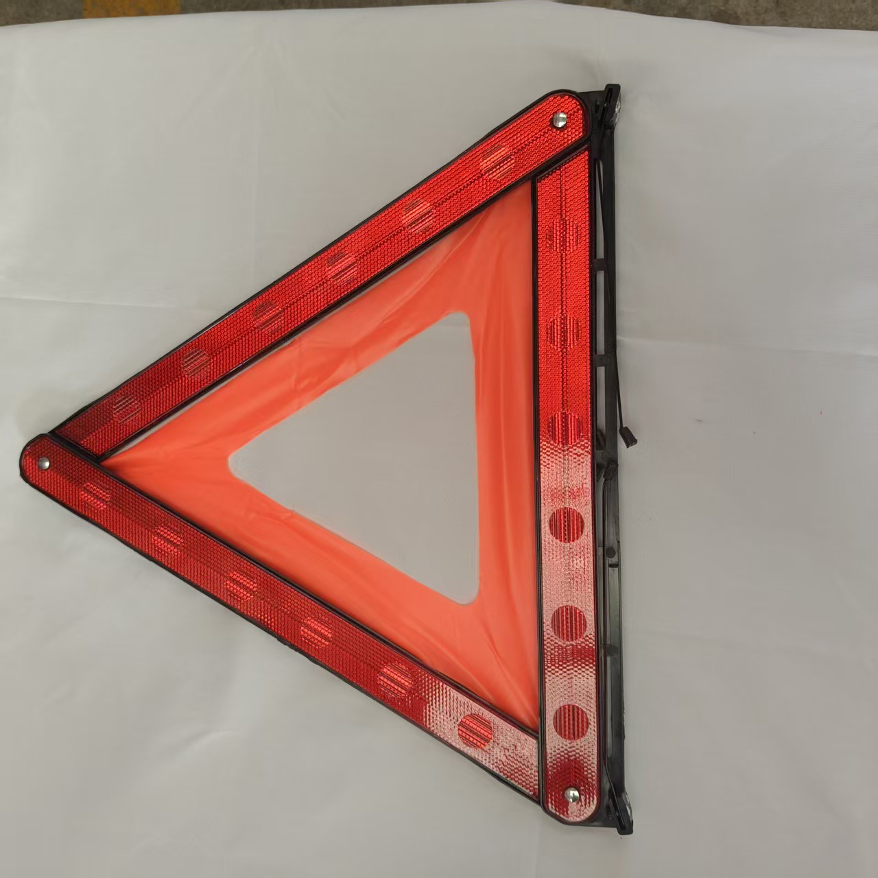Small red box tripod PVC car warning sign vehicle tripod reflective stand accident road sign emergency