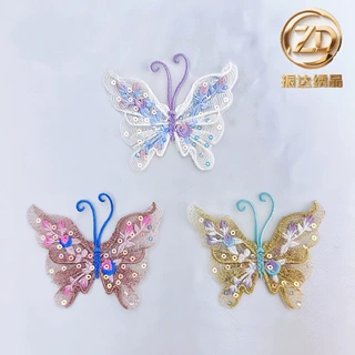 时尚刺绣 蝴蝶章仔 时尚女装 童装 装饰 辅料