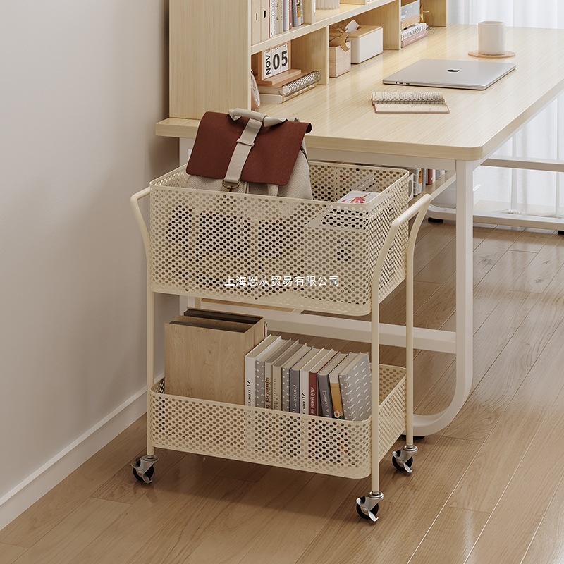 School Bag Storage Rack Trolley Storage Rack Children's Bookshelf Books Household Snacks Mobile Multi-Layer Office Floor-Standing