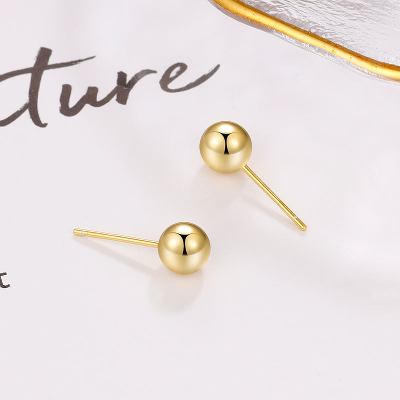 1 Pair 925 Sterling Silver Oval Ear Studs display picture 7