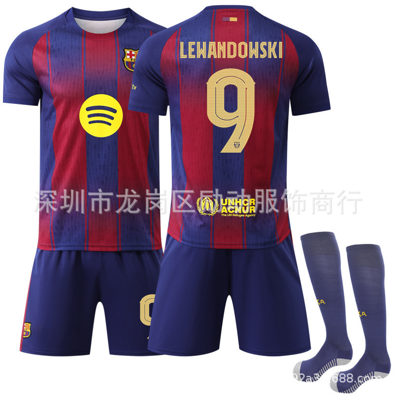 2526 バルセロナ ホーム チャンピオンズ リーグ バージョン 10 メッシ 10 号 アマール ジャージ スポーツ ユニフォーム サッカー ユニフォーム セット 外国貿易|undefined