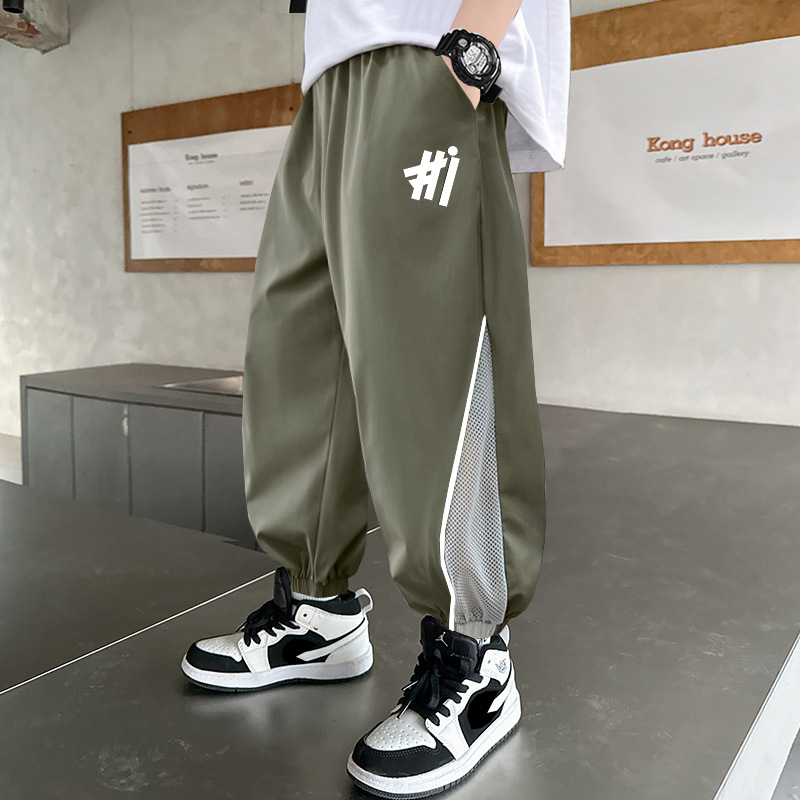 Wjp-hi ice silk mosquito repellent pants - men's green (no drawstring) / 110cm