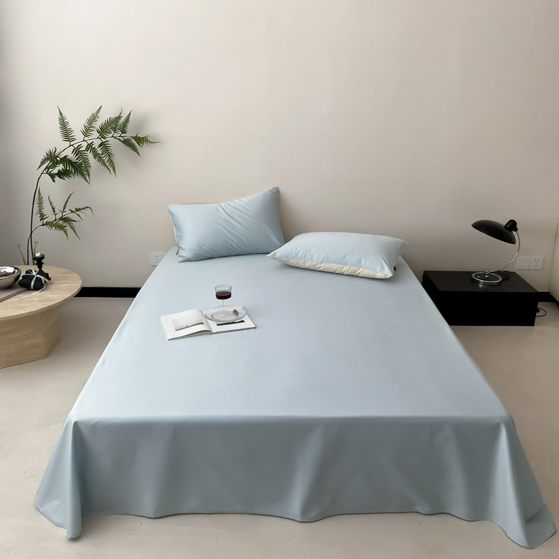 100S de lujo ligero Xinjiang algodón largo sábanas de algodón sólido sábanas caseras sábanas de satín