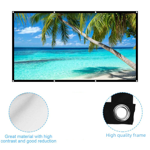 Cross-border portable foldable projector soft screen cloth exhibition hall meeting room projection cloth outdoor high-definition movie projector screen