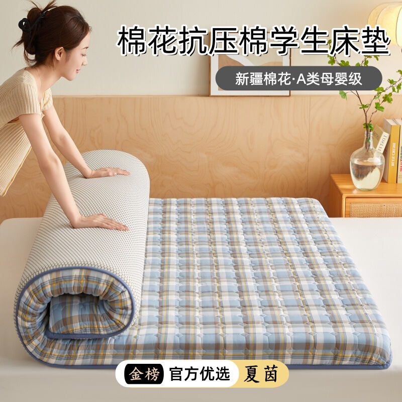 Back-To-School Season Cotton Anti-Pressure Mattress Hotel Guesthouses School Dormitory Single and Double Bed Mattress Protector Sponge Memory Mattress