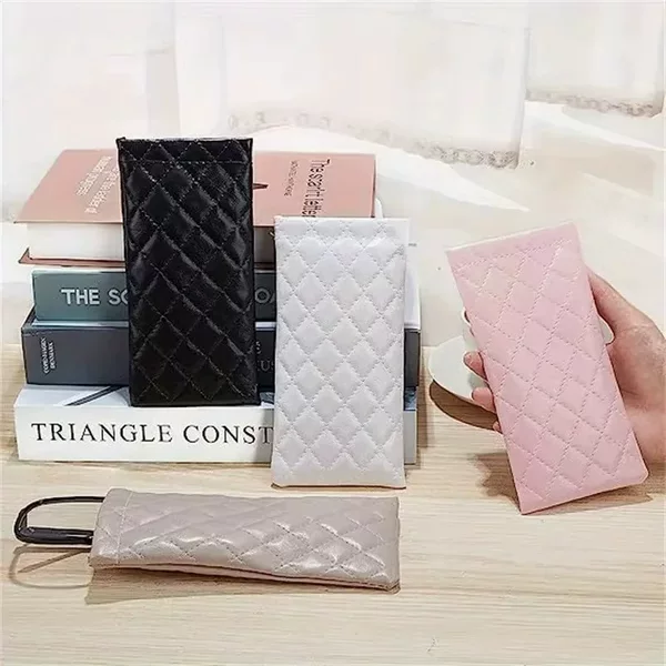 Storage compression-resistant portable sunglasses sunglasses automatic closure shrapnel bag women's sun high-grade diamond lattice glasses bag