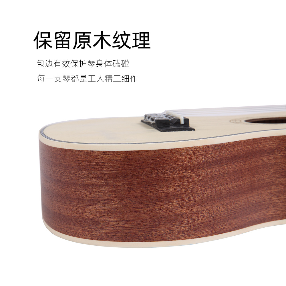 Fábrica al por mayor 23 "ukulele abeto Shabi ukulele 4 cuerdas guitarra pequeña ukulele image 4