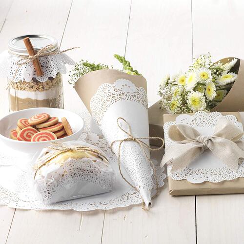 Paper for cake and pastry, serving plate underlay, floral paper, oil-absorbent paper, food-grade edge paper, hotel baking paper