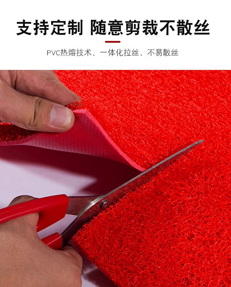 Pvc Silk Circle Floor Mat Entrance Door Mat Square Anti-Slip Mat Door Car Plastic Foot Mat Carpet
