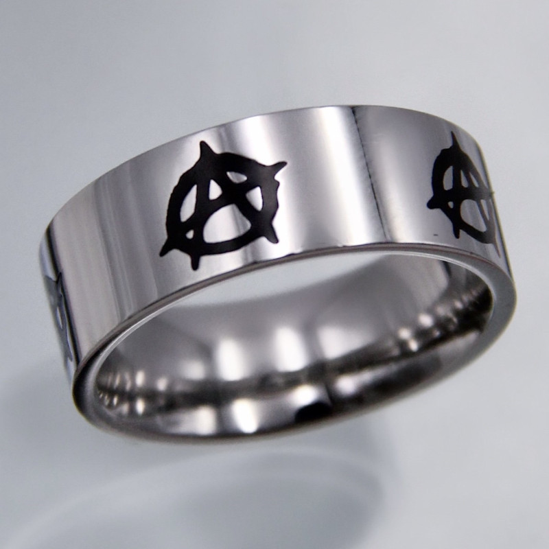 Gothic Titanium Steel Skull Head Rabbit Demon Eye Pentagram Ring
