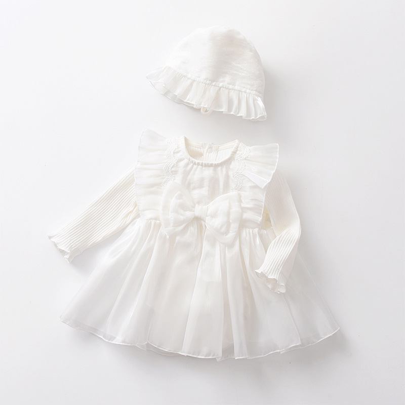 소녀의 봄과 가을 긴팔 퍼프 원피스  스타일러스 공주 봄 한국식  소녀 원피스 원피스