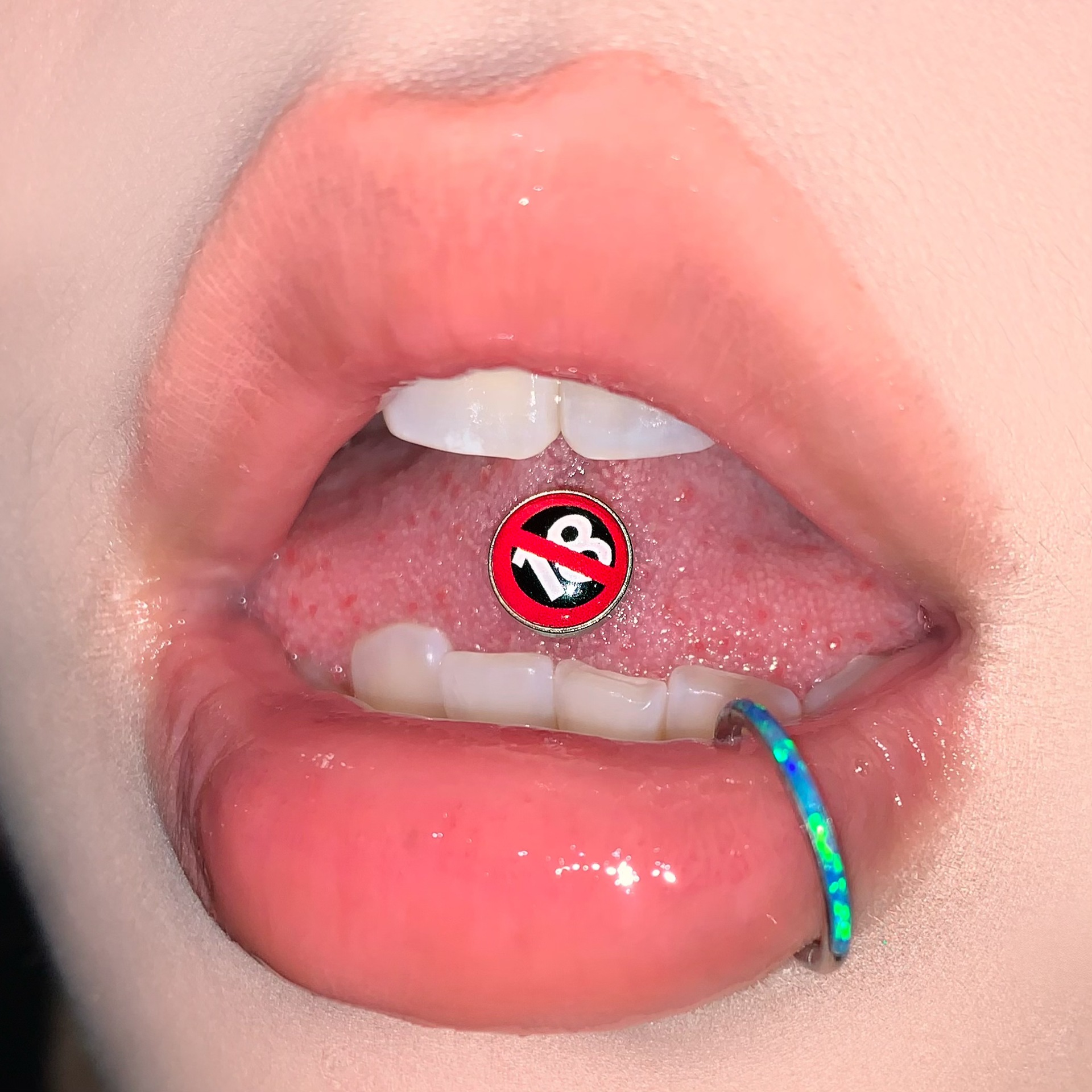 18+ Rubber Tongue Nail Steel Titanium Sweet Punk Tongue Ring Sexy Piercing Jewelry detail image 7