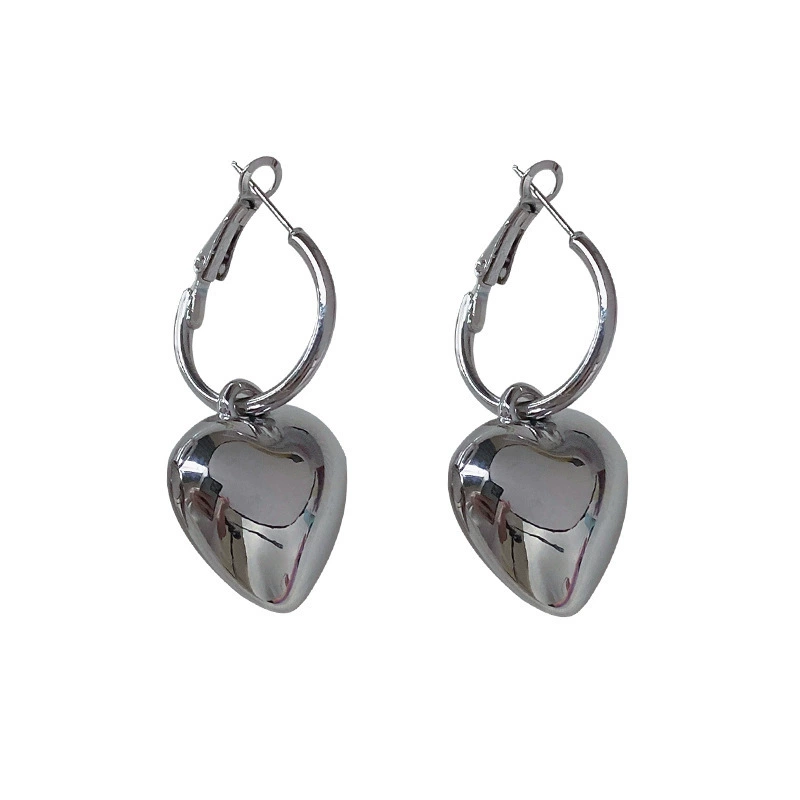  metal small earrings, design fashionable silver needle, silver 925 sample, European style, high-quality style