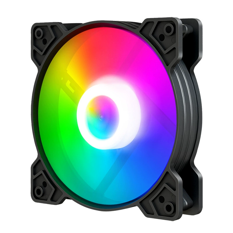 Кулер для корпуса ПК 12 см (COOLMOON) — RGB 12 светодиодов, гидравлический подшипник, разъем 4-контактный