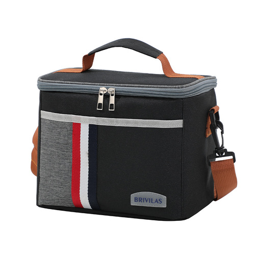 Aluminum foil lunch bag waterproof ice bag portable lunch box bag thickened striped lunch bag insulated bag factory direct sale