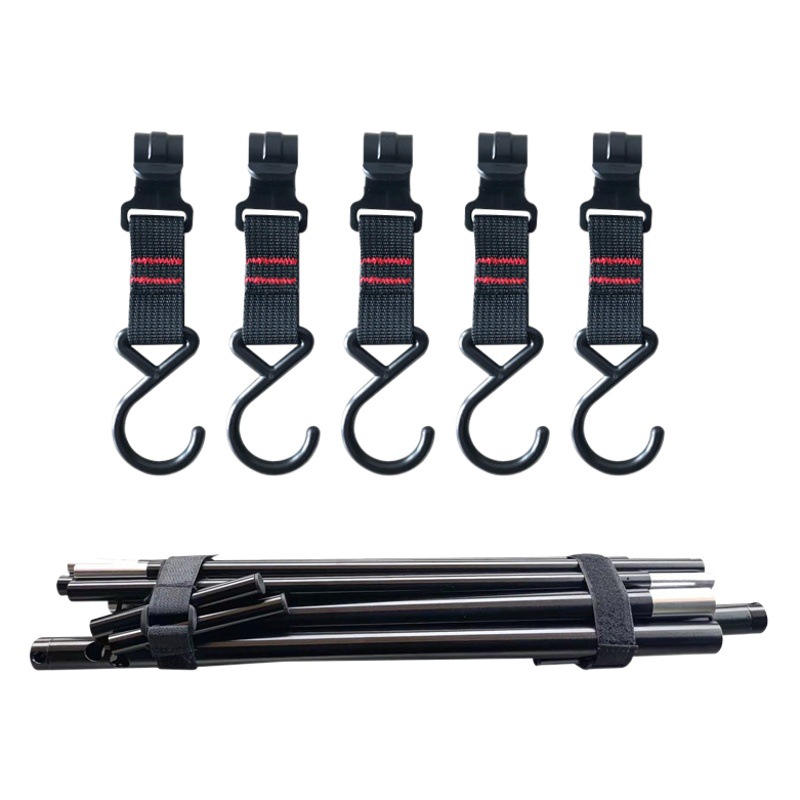 Changha acampar al aire libre portátil gancho rack plegable trípode camping barbacoa herramientas de almacenamiento grande al por mayor