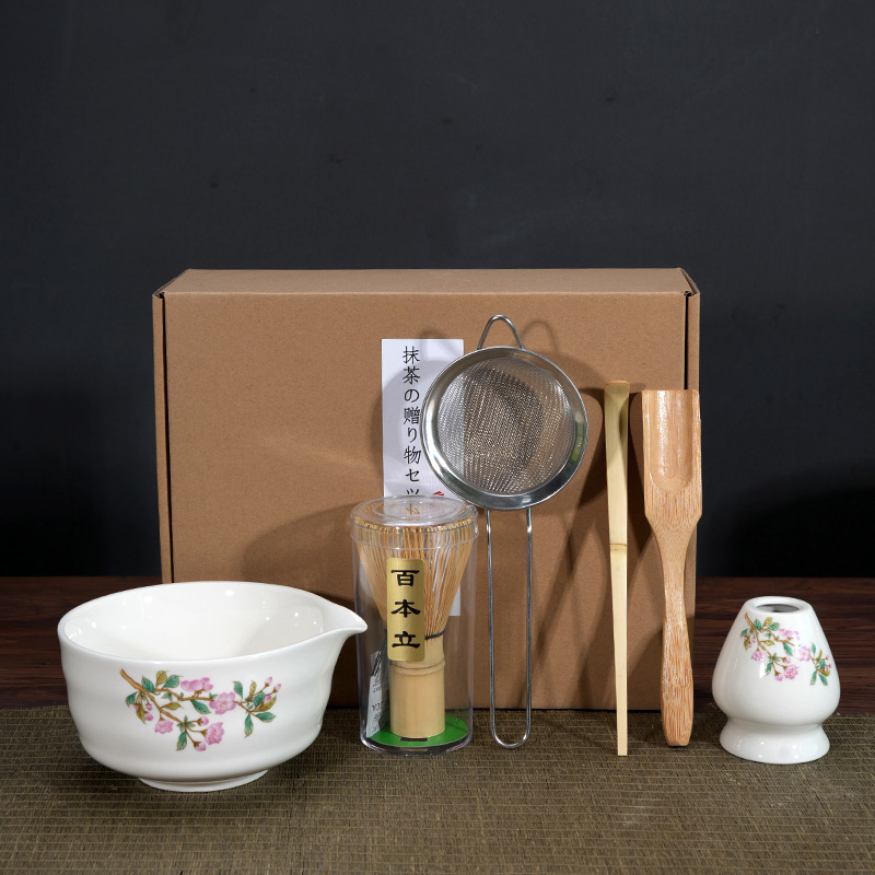 Japonés Matcha tazón Matcha túnica canción té herramientas de pedido taza de té de cerámica taza de té mezclador Matcha cepillo taza de té