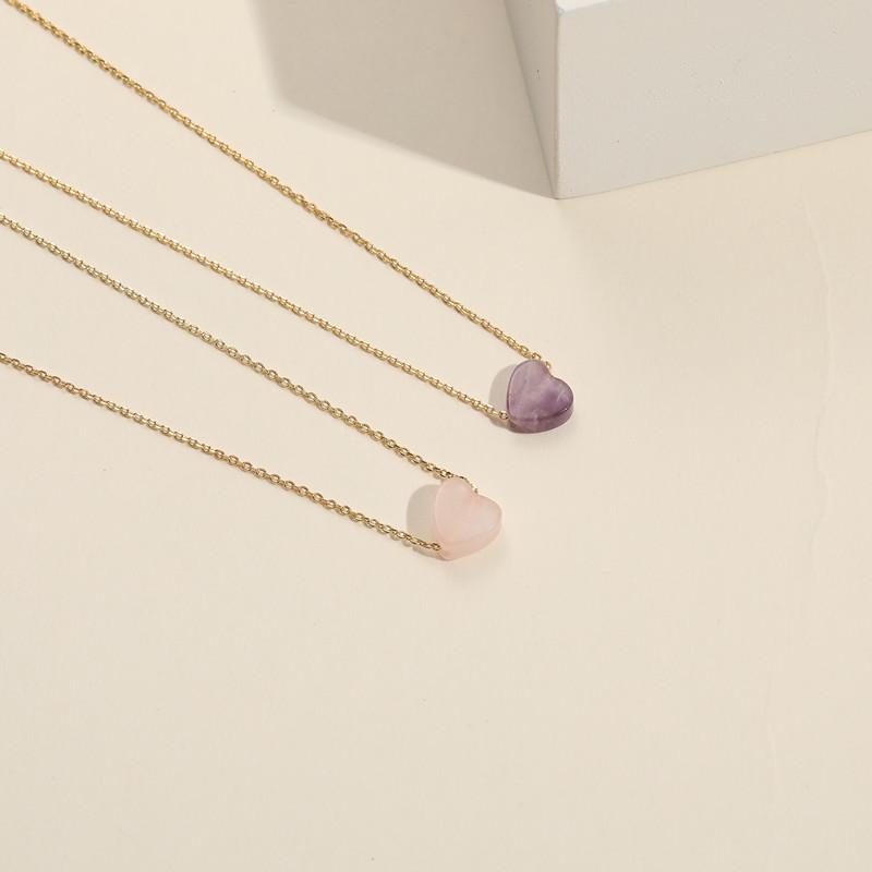 Womenu0027S Elegant Geometric Copper Natural Stone Necklace Plating Copper Necklaces