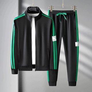 跨境春秋男士青年青少年休闲运动套装服装初中生套装运动服团体服