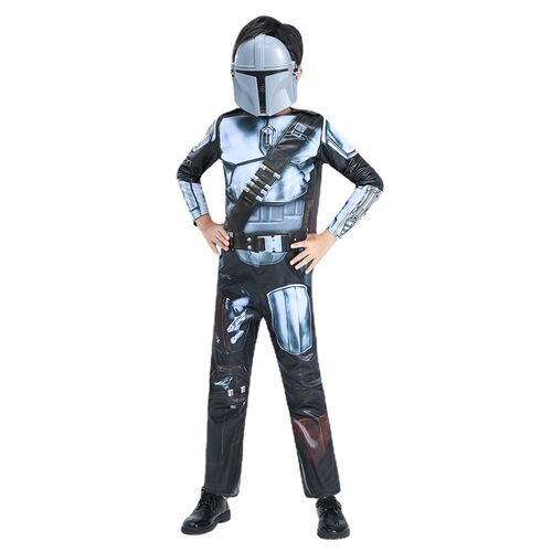 Galaxy Bounty Hunter The Mandalorian Kids Cosplay Costume Halloween Holiday Party Performance Dress Up