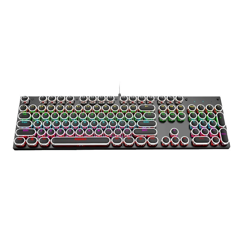 Панк-механическая клавиатура GK802 с подсветкой RGB, разноцветная, конкурентная игровая проводная клавиатура