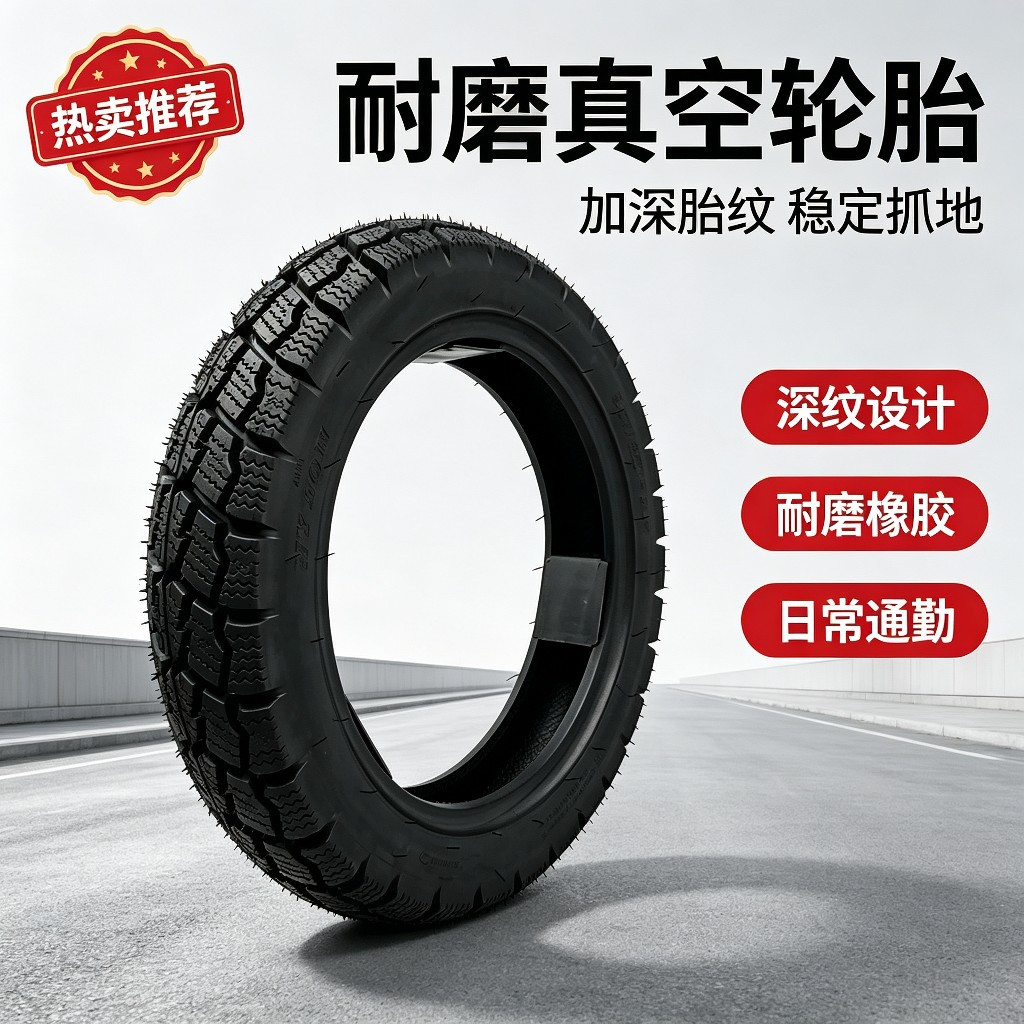 Brand new, unopened 90/90-12 vacuum tire, snow tire, thickened with eight layers, designed to be anti-slip and wear-resistant