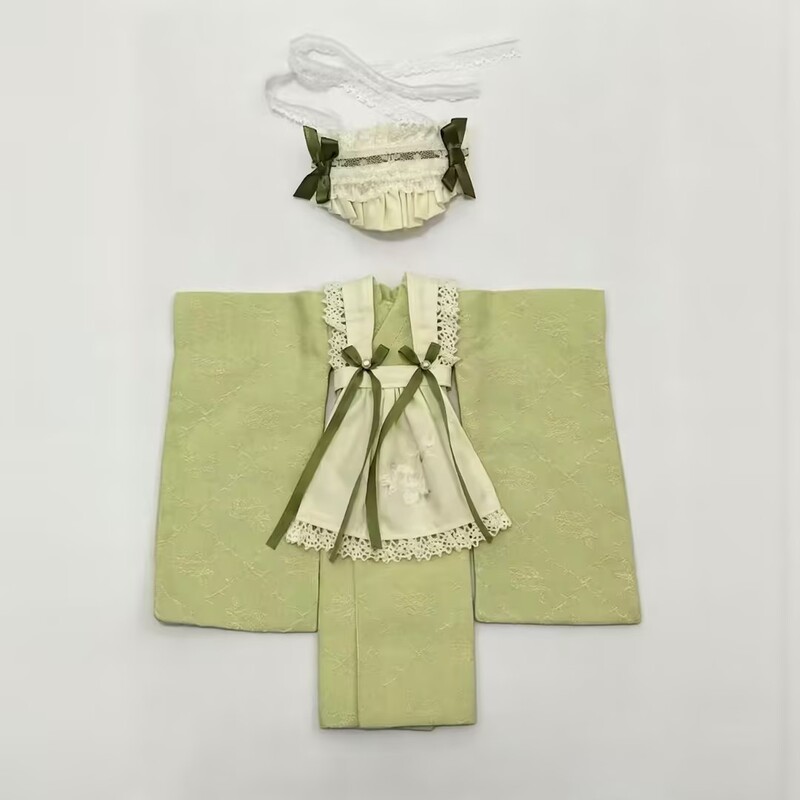 Mi Tian Fourth Generation Ob24/Azonem/Guangyan Twins Blythe Doll Spring New Green Outfit Long Version 1/6 Scale