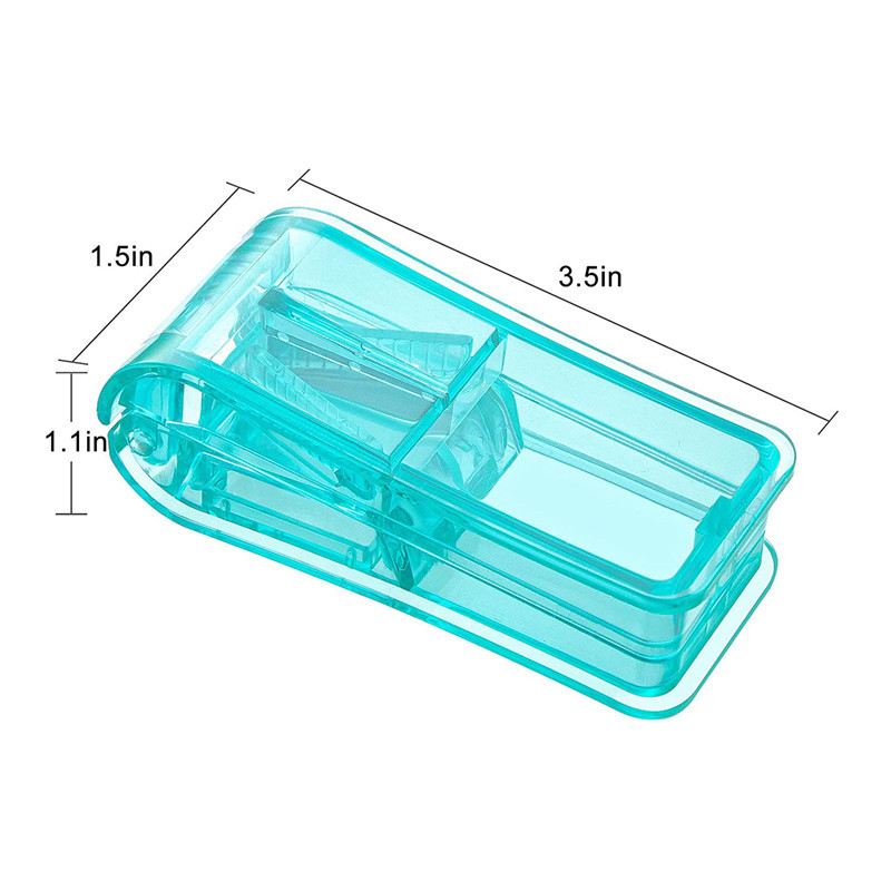 Píldora PS cortador de la medicina de almacenamiento de la cortadora de la medicina de corte de dos en uno de viaje conveniente caja de almacenamiento cortador de la medicina