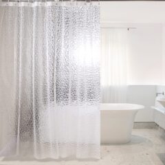 Water Cube PEVA Waterproof and Mold-Resistant Shower Curtain Bathroom Shower Room Shower Dividers Amazon Cross-Border Supply