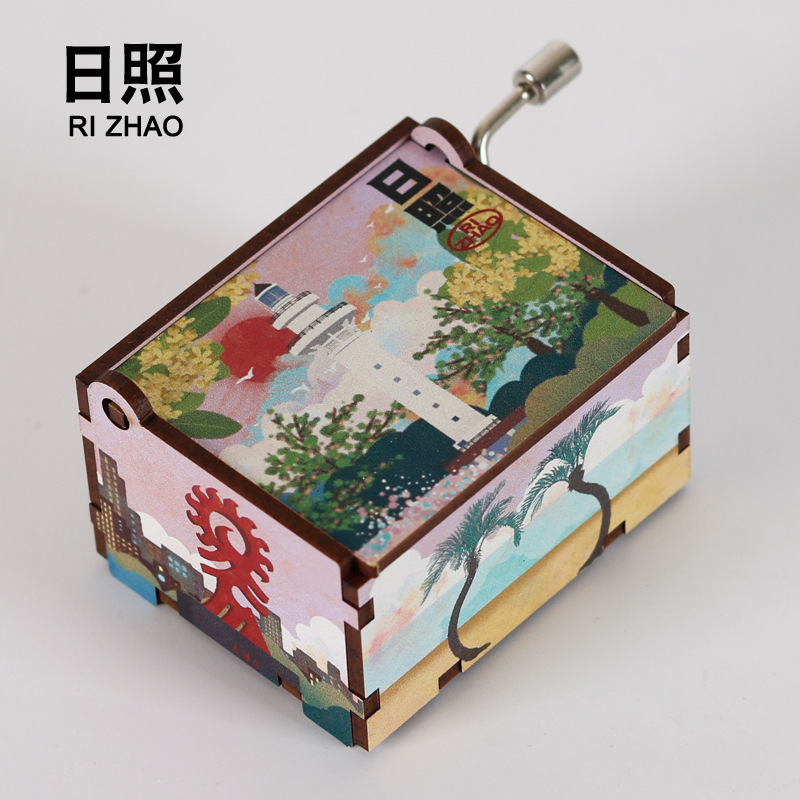 オリジナル厦門福州西安成都青島重慶手揺オルゴール音楽鈴音楽箱旅行記念品|undefined