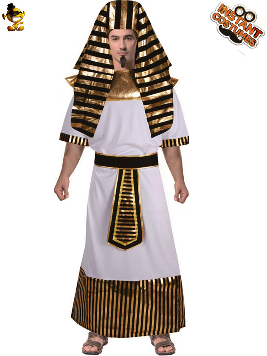 Adultos grandes hombres faraón egipcio ropa de fiesta traje de Halloween traje de rendimiento traje de la etapa Cosplay