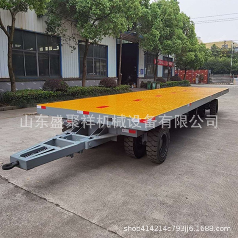 牵引平板车按需万向轮平板拖车厂家生产物流厂区转运车