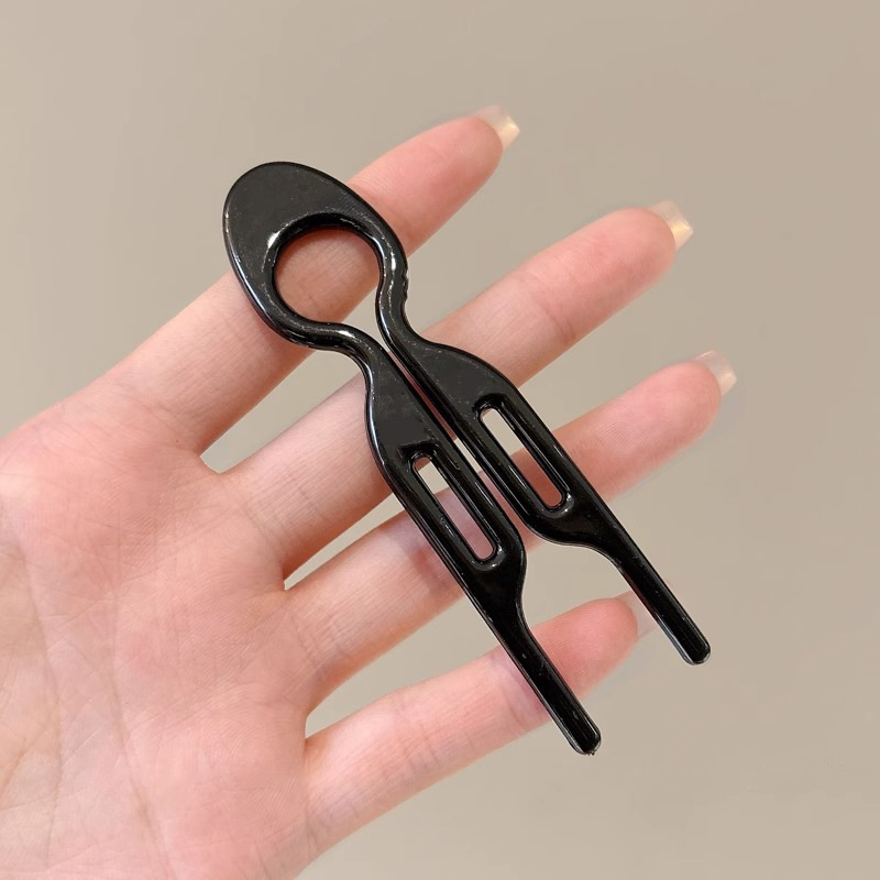 Nuevo clip de cabello de moda tocado de cabello de mujer tarjeta de cabello detrás de la cabeza de la cabeza de la cabeza de la persona perezosa máquina de cabello en forma de U doble inserción americana