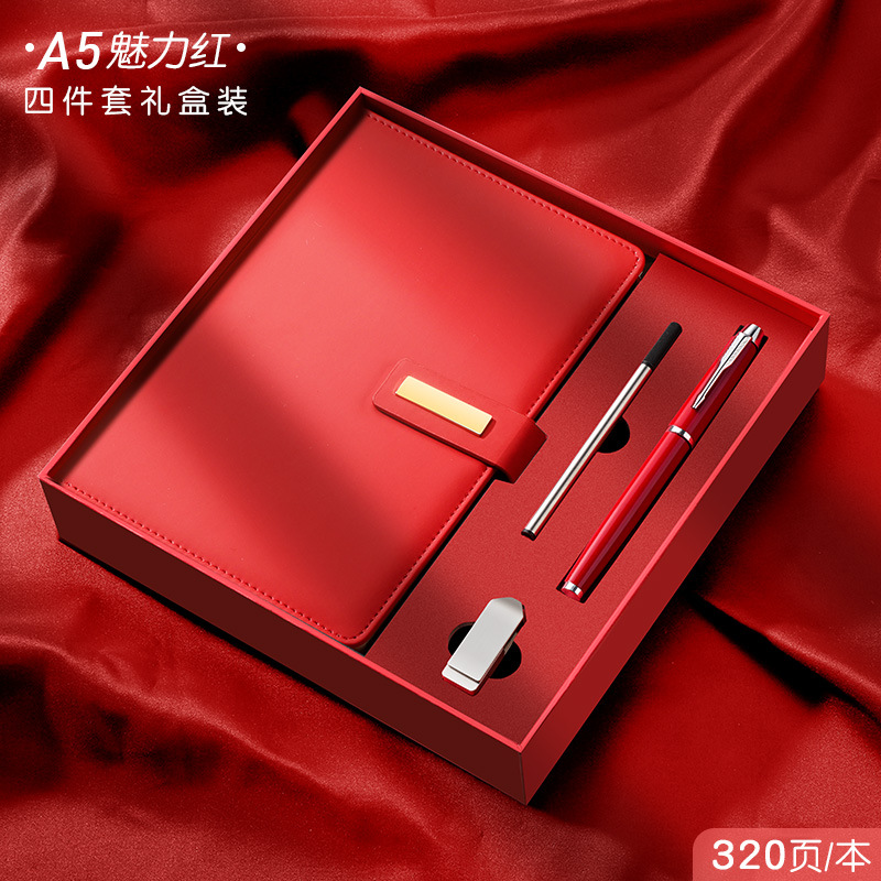 Cuaderno de negocios caja de regalo traje en stock de gama alta a5 registro de reunión de oficina notebook actividad regalo personalización
