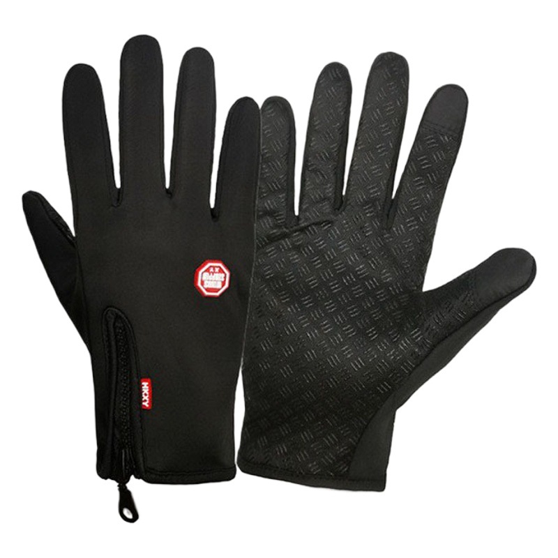 Guantes de deportes al aire libre dedo completo Otoño e Invierno pantalla táctil antideslizante impermeable a prueba de viento polar cálido esquí escalada guantes de equitación