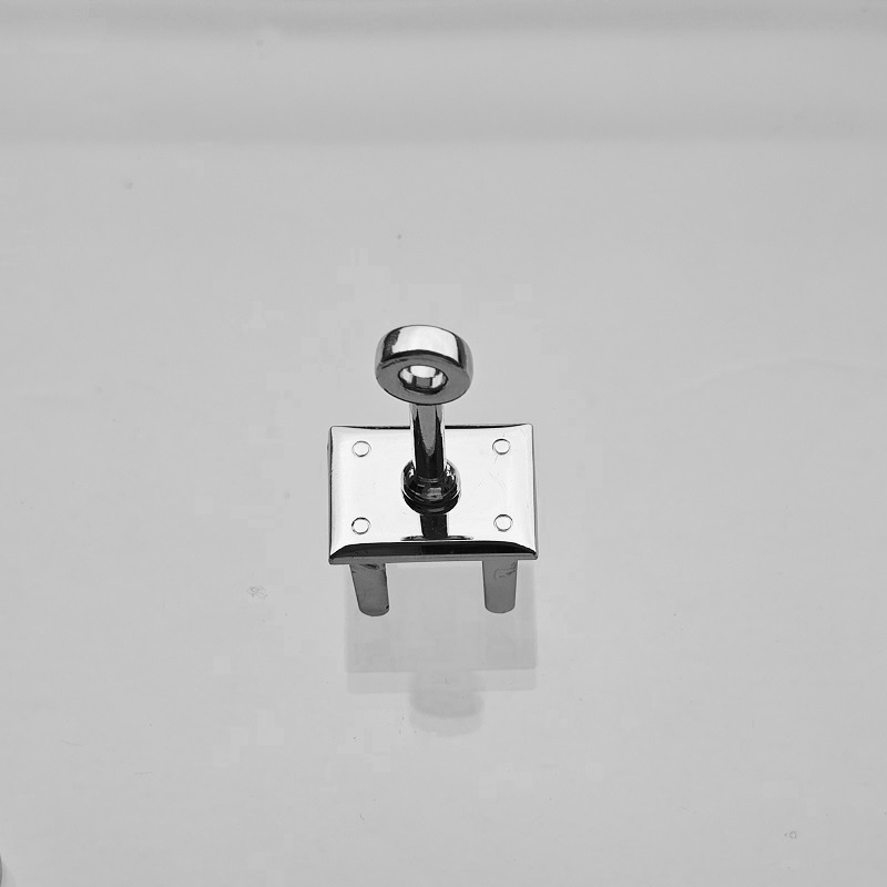 Accesorios metálicos rectangulares de placa de bloqueo doble D gancho de tornillo de bloqueo arco pequeño platino Kelly bolso de mujer tornillo de clavo