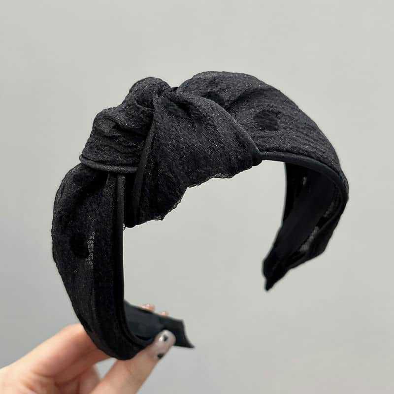 メッシュ水玉ヘッドバンドつば広大人の甘いヘアピンハイスカル洗顔圧力ヘアヘッドバンド韓国インターネット有名人のヘアアクセサリー卸売