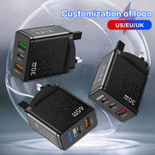 带灯LED 多口USB+PD Type-c手机充电器 美规欧规英规旅行充电头