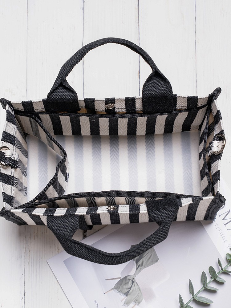 Bolso de tela de fábrica, bolso de tela de rayas, bolso de hombro de moda, bolso de mujer, bolso de mano de mujer